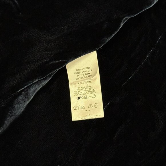 Giorgio Armani Wool & Silk Blazer Textured Blue Velvet Lining Made in Italy 40 - Picture 7 of 9